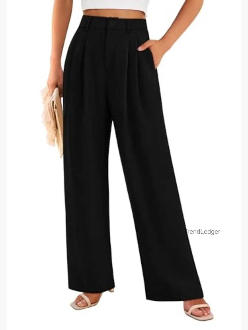 High Waisted Straight Leg Work Pants - Picture 2 of 7